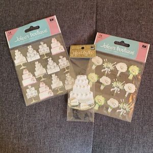 NEW Wedding scrapbook stickers bright colors